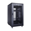 Racková skriňa 19'' 22U (600x800mm - stojaca - čierna - perforované oceľové dvere)