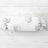 Biante Vankúš valec bonbon Sandra SA-089 Zelené popínavé kvety na bielom 15x40 cm
