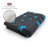 DRYBED Premium Vet Bed Hviezdy antracitový + modrý 100 x 75 cm