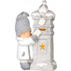 Dekorácia MagicHome Vianoce, Chlapček s poštovou schránkou, LED, 14.5x22.5x39 cm