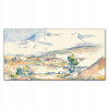 Obrázok akrylová zimná krajina 120x60 Mountains (Obrázok akrylu pre darček 120x60 Mountains Winter Landscape)