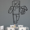 Veselá Stena Samolepka na stenu Minecraft s kušou Farba: černá