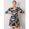 Čierne dámske šaty s potlačou listov LK-SK-508059-1.84P-black 36
