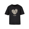 Ladies Leopard Heart Everyday Tee - black L