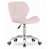 Otočná stolička RIVELLO VELVET LIGHT PINK