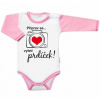 Body dlhý rukáv s vtipným textom Baby Nellys, Připrav se....vyletí prdíček, holka, veľ.62 68 (3-6m)