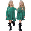 Dievčenské šaty - MINI QBA KIDS TRAPEZOIDOVÉ ŠATY Veľkosť 128 (Šaty s ozdôbkami Zielona %%%% QBA Kids 128)
