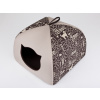 Hobby Dog Iglu pre mačku - hnedý nápisy Veľkosť: R2 - 42 x 42 x 35 cm Hnedý nápisy