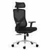MARK ADLER Manager 3.3 | Ergonomická kancelárska stolička Otočná stolička | Nosnosť 130 kg | Nastaviteľné podrúčky Opierka hlavy | Látka | Čierna