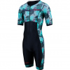 Zone3 Triatlonový dres Men's Activate+ Short Sleeve Trisuit - Tribal Rush / Black/Khaki Veľkosť: M