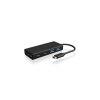 ICY BOX IB-HUB1426-CPD, USB 3.0 Type-C® Hub zu 2x Type-C® und 2x Type-A USB Anschlüssen 4 porty USB-C® (USB 3.1) MultiPort húb čierna; IB-HUB1426-CPD