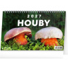NOTIQUE Stolový kalendár Huby 2027, 23,1 x 14,5 cm