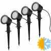 Solárna zapichovacia záhradná lampa - 4 x LED záhradné svetlomet 7W 230V Municipal Spitz (4 x LED záhradné svetlomet 7W 230V Municipal Spitz)