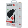 Swissten Síťový Adaptér Smart Ic 2X Usb 2,1A Power + Datový Kabel Usb / Lightning 1,2 M Černý 22058000