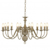 zahrada-XL Luster, biely, starožitný 12 x žiarovky E14 281620