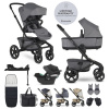 EASYWALKER Kočík kombinovaný Jimmey Iris Grey XXL RWS + CYBEX Aton B2 i-Size + základňa