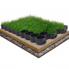 vidaXL Zatrávňovacie mriežky 16 ks čierne 60x40x3 cm plast - Čierna - 160158-215463