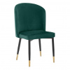 Tempo Kondela Jedálenská stolička, zelená Velvet látka/čierna, UDAJA
