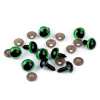 Oči kočičí s pojistkou Ø14 mm Varianta: 2 zelená, Balení: 10 sada