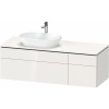 DURAVIT L-Cube závesná skrinka pod umývadlo na dosku (umývadlo vľavo), 4 zásuvky, 1420 x 550 x 482 mm, biela vysoký lesk, LC4877085850000