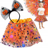 KOSTÝM KOSTÝM NA HALOWEEN KARNEVAL KOSTÝM TEKVICA ČELENKA KOKARDA SUKŇA