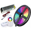 Sada 5m 300 LED pilotné páske napájacie napájanie RGB + biela (Sada 5m 300 LED pilotné páske napájacie napájanie RGB + biela)