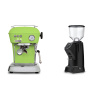 Ascaso Dream ONE, Fresh Pistachio + Eureka Nadir 65, black
