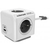 Cubenest Powercube Extended USB PD 20W, A+C, 4× zásuvka, 3m, biela/sivá, detská poistka, uzemnenie, dok, 10A/250V