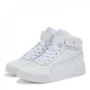 Puma Carina Mid Junior Girls High Top Trainers Triple White 5 (38)