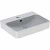 Geberit VariForm - Umývadlo na dosku 600x450 mm, s prepadom, otvor na batériu, biela 500.780.01.2