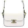 Biela kožená kabelka Luka 20-056 Liston Crossbody so zlatým kovaním