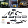 4x VÝSTRAŽNÉ SVIETIDLÁ STROBOSKOP POMOC ODŤAHOVKA 12 LED 12V 24V IP67