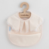 Luxusný umývateľný podbradník New Baby 34x25 cm girl béžová