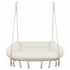Záhradná závesná stolička - Hojdačka Aga MR4511Bl 130 cm do 150 kg čierna (Hojdačka BOHO CHAIR, HAMMOCK hniezdo s vankúšom pre 2 osoby)