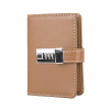 Malý zápisník z prírodnej kože na heslový zámok, svetlo hnedá farba