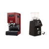 Gaggia New Classic EVO, red + Ascaso H64, black