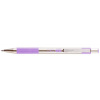 Guľôčkové pero, 0,24 mm, stláčací mechanizmus, nerezová oceľ, farba tela: pastelová fialová, ZEBRA 