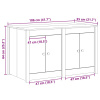 vidaXL Biela kuchynská skriňa 106x55x64 cm Masívne borovicové drevo - Biela - 287381-304120