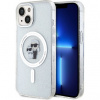 Karl Lagerfeld IML Glitter Karl and Choupette MagSafe iPhone 15 čiré
