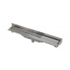 Alcadrain Odtokové žľaby - Sprchový žľab Flexible Low 65 cm, s nastaviteľným golierom ku stene, zvislý odtok, nerezová APZ1104-650