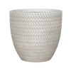 Keramický kvetináč ANGLE Couple Grey 24/23cm, biela Farba: Biela
