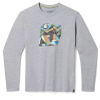 SMARTWOOL BACKCOUNTRY BEAR GRAPHIC LONG SLEEVE TEE, light gray heather - M