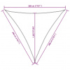 vidaXL Tieniaca plachta, oxford, trojuholníková 3,6x3,6x3,6m červená - Červená - 257622-273995