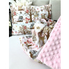 INTERMEDIC SK Set Intermedic do kočíka Lesík/minky ružová 100x75/40x30 cm