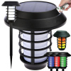 Verk Group Záhradná lampa solárna baterka lampáš rgb diaľkové ovládanie
