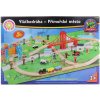 Maxim dřevěná vláčkodráha Přímořské město (80 dílků)