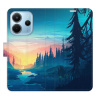 Flip pouzdro iSaprio na mobil Xiaomi Redmi Note 14 4G - Magical Landscape s kapsičkami na karty (Knížkové flipové pouzdro iSaprio pro mobil Xiaomi Redmi Note 14 4G - Magical Landscape - elegantní obal