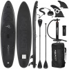 Paddleboard s príslušenstvom - 350 cm - 150kg - čierny