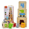 VIGA Drevené pyramídové puzzle montessori