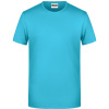 James & Nicholson Tričko JN 8008 z bio bavlny, krátký rukáv, pánské COT02800844003-turquoise L Tyrkysová
